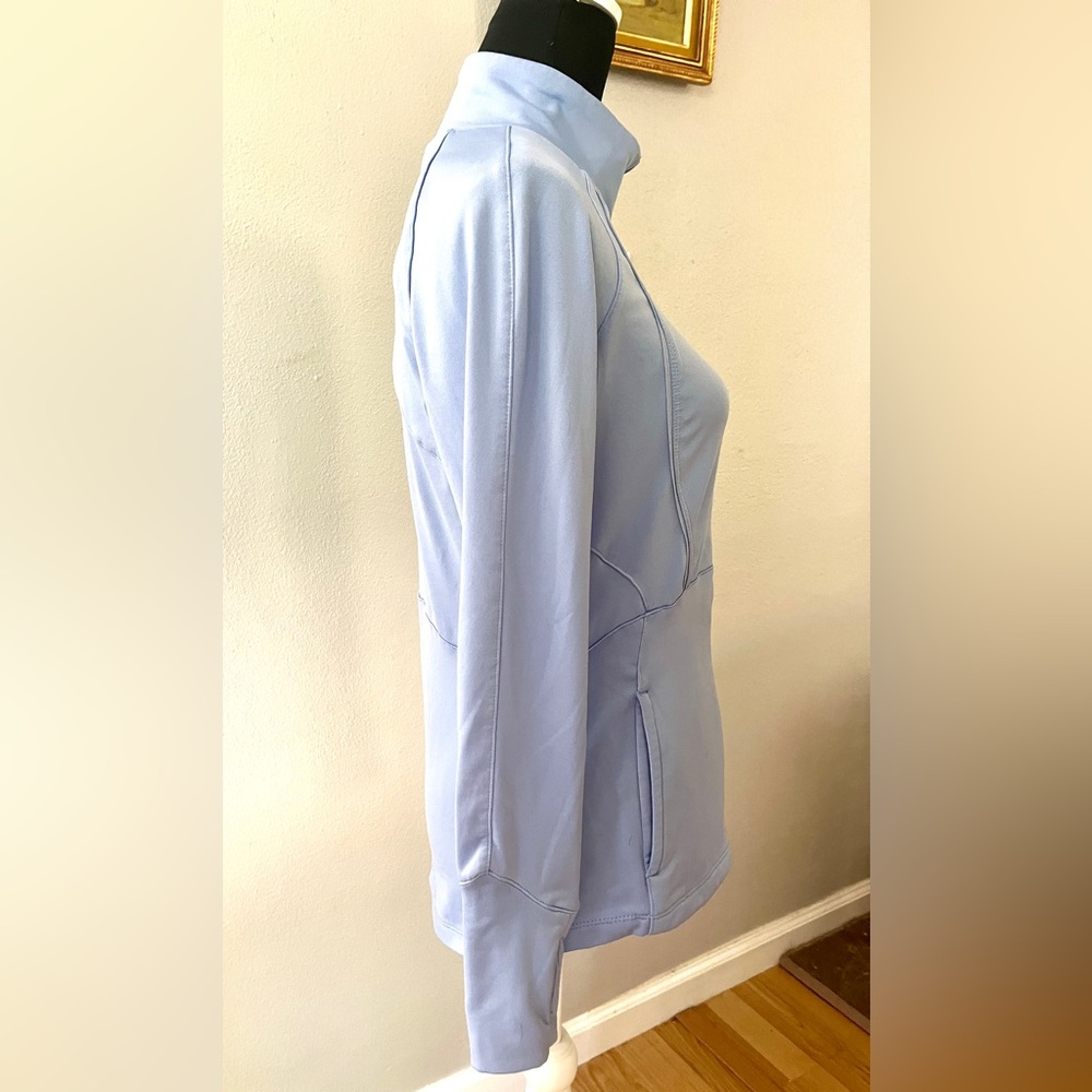 Apana Women's Soft Blue Zip-Up Jacket - Picture 4 of 7